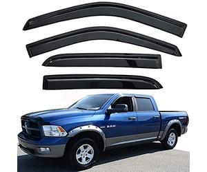 94109 - Visiere antipioggia per finestrino 09-18 Ram 1500 Crew Cab 2010-2018, 2500 3500, visiera per cabina equipaggio, 4 pezzi
