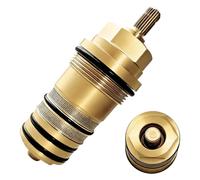 94282000 - Unità di controllo della temperatura in ottone massiccio per | Cartuccia termostatica Ecostat da 3/4" per vasca da bagno a due e tre fori, ricambio per pannello doccia Hansgrohe