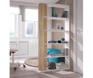 94621 Q.TA' 1 KIT LIBRERIA ALIDA 90X25XH180 BIANCO ROVERE