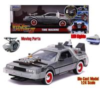 94987 BACK TO THE FUTURE 3 1982 DELOREAN LIGHTS 1/24 DIE-CAST MODEL