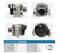 95 CV Alternatore per FIAT Qubo 225 1.3 D Multijet KW 70 CV 95