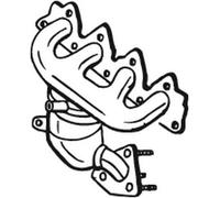 95 CV CATALIZZATORE PER RENAULT Megane I Cabriolet EA0/1 1.4 16V KW 70 CV 95