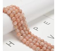 95 pezzi (2 fili/set) 8 mm perline naturali di pietra di luna pesca con energia energetica, perline rotonde lisce per la creazione di gioielli, bracciali, orecchini fai da te