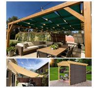 95% Rete Ombreggiante Telo Esterno con Occhielli, 0.6 x 7 m Rete Antigrandine FrangivistassBalcone Resistente Ai Raggi UV, Vela Ombreggiante Traspirante Robusta, Per Giardino Pergola, Verde Scuro