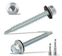95 viti autofilettanti, 4,8 x 19 mm, viti per lamiera trapezoidale + M8 x 42 mm, M8 x 65 mm, set di chiavi esagonali (argento)