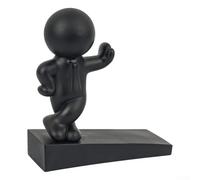 95 x 35 x 10 cm porta con G Home Application Stopper base antiscivolo protegge pavimenti e porte, supporto decorativo in plastica bianco per (nero)