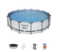Piscina fuori terra rotonda ø 4,57x1,07 mt con pompa Bestway Steel Pro Max 56488