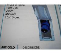 95278 PRESA ESTERNA VERTICALE TIPO CEE 220 V PER CARAVAN E CAMPER