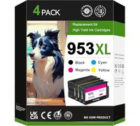 953XL Cartucce d'inchiostro per HP 953XL Multipack Cartucce compatibili con HP Officejet Pro 7740 7720 8210 8720 8710 7730 8218 8715 8718 8725 8728 8730 8740 (4 pezzi)