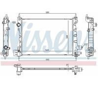 Radiatore Alette di raffreddamento saldate 630796 NISSENS per OPEL KARL