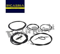9548 - KIT CAVI ASSEMBLATI NERI FRIZIONE CAMBIO GAS LAMBRETTA 125 150 DL