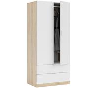 Kit armadio 2 ante + 2 cassetti 80x52xh180 cm ro/bia