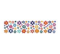 96 adesivi per fiori per auto anni '60 hippie a tema party adesivi multicolori margherite adesivi in vinile retrò fiori adesivi colorati hippie decalcomanie fiore finestra si aggrappa per finestra