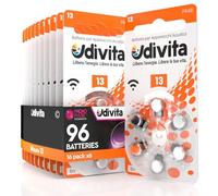 96 Batterie Per Apparecchi Acustici Udivita Misura 13 Tecnologia Phono Pulse - 16 Blister da 6 Pile