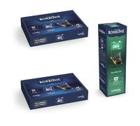 96 Capsule Caffe BORB0NE Miscela Blu + 10 Miscela Dek Compatibili Con Caffitaly System R-Smart Originali *