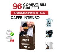 96 Capsule caffè Intenso Italian Coffee compatibili Bialetti Mokespresso