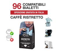 96 Capsule caffè Ristretto Italian Coffee compatibili Bialetti Mokespresso