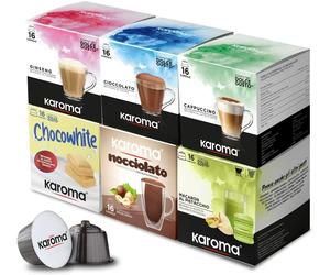 96 Capsule compatibili DOLCEGUSTO Karoma® Bevande 6 confezioni da 16 capsule