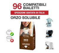 Italian Coffee 96 Capsule Caffè Compatibile con Bialetti Mokespresso (16 unità (Confezione da 6), Orzo)