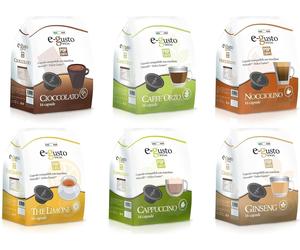 96 Capsule Pop Caffè Dolce Gusto Ginseng, Cappuccino, Orzo, Tè Limone Cioccolato