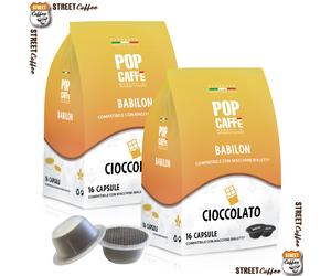 96 Cialde Capsule Caffè Pop Babilon Cioccolato Cioccolata Compatibile Bialetti