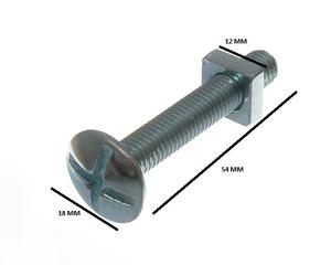 96 Di Bulloni Per Tetto Cross Head + Dadi Quadrati ZP 8MM X 50MM