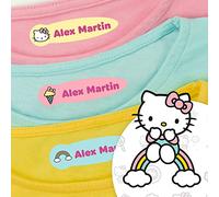 96 Etichette per abbigliamento personalizzate Hello Kitty per bambini perfette per la scuola o la scuola materna