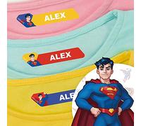 96 Etichette per vestiti personalizzate Superman per bambini perfette per la scuola o l'asilo