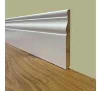 96 metri lineari di BATTISCOPA SLIM laccato bianco in legno MASSELLO DUCALE 100X10