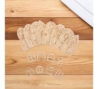 96 pezzi di porta delle fate in legno: mini porte e finestre in legno non