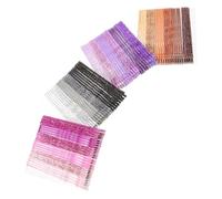 96 pezzi Fermagli per Chioma Glitter in Metallo, Set da 5x0,1x0,5cm | Scatole in Plastica Trasparente, Finitura Smalto, Presa Sicura, per Bambine, Damigelle, Viaggio
