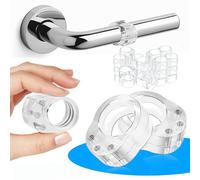96 Pezzi Fermaporte per Maniglie Paracolpi Maniglia Porta in PVC Trasparente,Ø18mm Fermaporta Maniglia,Gommini per Maniglie Porte Interne,Proteggi Maniglia Porta Antigraffio,Ferma Porta e Finestra