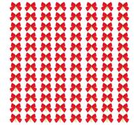 96 Pezzi Fiocco Albero di Natale, Fiocco Natale Rosso, Nastri per Fiocchi di Natale, Fiocchi Regalo, Mini Red Velvet Bowknot per Confezione Regalo,Albero di Natale,Decorazione Festa di Natale,Rosso