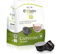 96 POP CAFFE CAPPUCCINO Capsule compatibili con Dolce Gusto - POP CAFFE E-GUSTO Cappuccino solubile compatibile con Macchine Nescafè Dolce Gusto - 6 Sacchetti da 16 *