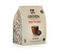 96 POP CAFFE CIOCCOLATA CHOCOMIUM DARK PREMIUM Capsule compatibili con Dolce Gusto - POP CAFFE E-GUSTO Cioccolata - 6 Sacchetti da 16 *
