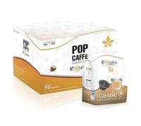 96 POP CAFFE GINSENG Capsule compatibili con Dolce Gusto - POP CAFFE E-GUSTO Ginseng solubile compatibile con Macchine Nescafè Dolce Gusto - 6 Sacchetti da 16 -