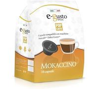 96 POP CAFFE MOKACCINO Capsule compatibili con Dolce Gusto - POP CAFFE E-GUSTO Mocaccino solubile compatibile con Macchine Nescafè Dolce Gusto - 6 Sacchetti da 16 *