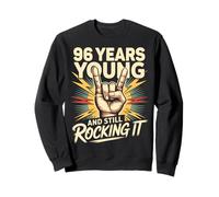 96 Years And Still Rocking Anni Compleanno 96 Felpa