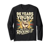 96 Years And Still Rocking Anni Compleanno 96 Maglia a Manica