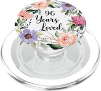 96 Years Loved 96th Birthday Floral 96 Years Loved Women PopSockets PopGrip per MagSafe