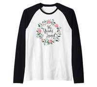 96 Years Loved Men Women Floral 96 Years Old 96th Birthday Maglia con Maniche Raglan