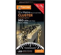 960 Luci Natalizie A Cluster LED Multifunzione Calde Con Timer - PREMIER