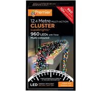 960 Luci Natalizie Multicolore A Cluster A LED Multi Azione Con Timer - PREMIER