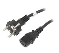 96036 Cavo IEC C13 femmina IEC C14 maschio PVC3 metri nero 10A Goobay