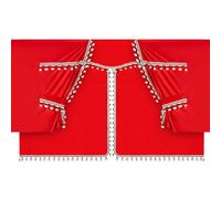 96041 - Luxury Pro-Cabin, set tende in poliestere per camion - Rosso/Nero
