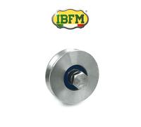 962 IBFM - Ruota per cancelli 1 cuscinetto gola V Inox