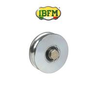 964 IBFM - COPPIA Ruota INOX per cancelli 1 cuscinetto a sfera gola tonda d.20