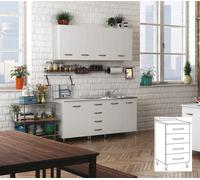 Kit cucina base 4 cassetti 40x50xh85 cm bianco