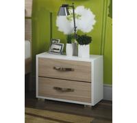 96441 Q.TA' 1 LINEA MODERN COMODINO 2C OL/BI 52X36XH43CM