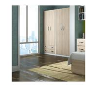 Linea modern armadio 2 ante + 2 cassetti 90x52x210 ol/bi